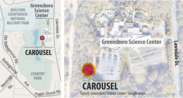 The carousel at the Greensboro Science Center